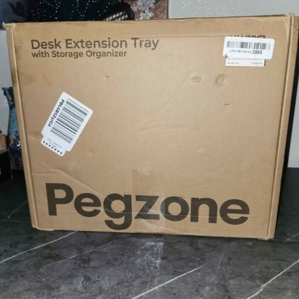 Pegzone Desk Extension Tray with Storage Organizer